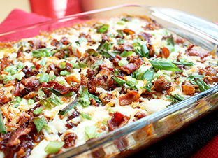 Cheese & Bacon Loaded 7 Layer Dip