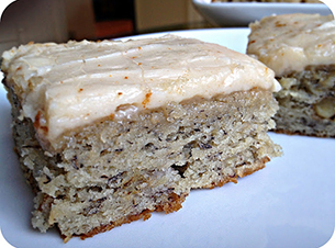 Banana Bread Brownies w/Brown Butter Frosting