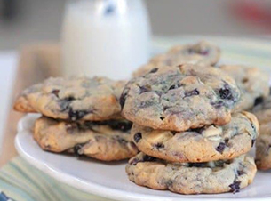 Maple & Blueberry White Chocolate Pancake Cookies