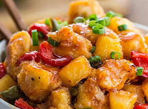 Baked Sweet &amp; Sour Chicken with Peppers &amp; Pineapple