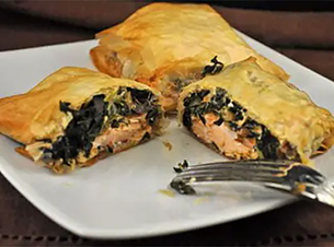 Salmon & Spinach in Phyllo